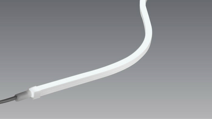 メーカー： TES LIGHTING / テスライティング シリーズ名：屋外屋内兼用HighQoonela MT TQMTHDシリーズ 入力電圧：DC24V 重量：0.10kg 演色性：Ra80以上 本体：シリコン ※以下のオプション品は別途必要です。 ≪直流電源装置≫ Aタイプ調光用/Bタイプ調光用 ※適合する直流電源装置をお選びください。 ≪適合調光器≫ TES LIGHTNG：TLC-0006(Aタイプ調光用)/TLC-0007(Bタイプ調光用)/TLC-0007B(Bタイプ調光用) ≪オプションパーツ≫ PWM調光ドライバーPWM信号増幅器アルミレール固定用樹脂レールエンドキャップ曲げレール 仮止め用仮止め用両面テープクリップ ※LEDにはバラツキがあるため、発光色、明るさが異なる場合があります。 ※1回路での、トランスからLED端末までの最大延長は、合計LED本体長さは最大5m以内としてください。 また、最大送りリード線長さについても、最大5m以内まででお願いします。 ※条件により、実際のカラーと異なって見えることがあります。 ※受注生産品のため、ご注文後1〜2週間ほどお時間をいただきます。 ※受注生産品のため、ご注文後の返品・交換・キャンセルは出来ませんのでご了承ください。 関連キーワード LED間接照明 照明器具 間接光 建築化照明 LED ライト お店用 店舗用 店舗照明 住宅用 ショールーム照明 ディスプレイ照明 調光 コーブ照明 コーニス照明 スリット照明 什器用 フットライトTES　LIGHTING/テス・ライティング屋外屋内兼用HighQoonela MTコードタイプTQMTHD-1014 ■特徴 屋外軒下と屋内、両方で使用可能な水平曲げタイプ。 35℃以下の場所なら温浴施設での使用も可能。 スタンダードモデルの1.5倍超の照度。（671lm/m） こちらは水平曲げ(横曲げ)タイプの商品です。 100サイズのラインナップ。 50mm単位でオーダー可能です。 最長5,014mm。 最小曲半径 R50mmです。 ※1回路での、トランスからLED端末までの最大延長は、合計LED本体長さは最大5m以内としてください。 また、最大送りリード線長さについても、最大5m以内まででお願いします。 ※この商品は電気工事士による取付工事が必要です。 資格を有しない一般消費者は、取付・取替工事を行うことは法律上できません。 ■各部の名称［図は一部を省略抽象化した図です］ ※写真をクリックすると拡大します。 ■取り付ける前にご確認ください。 ・器具重量、保守点検の際にかかる力に十分耐えるよう取付部の強度を確保してください。 不備があると、器具落下事故の原因となります。 ・点検及び交換可能な場所にLEDテープ・電源を設置してください。 ・曲面に取付ける場合の最少半径は50mm以上です。最少半径以上曲げたり小口方向には無理に曲げて使用しないでください。 回路が破損して故障の原因となります。 ※写真をクリックすると拡大します。 ■取付方法 ※必ず電源を切ってください。 1.取付方法に合わせて、取付用クリップ、アルミレール等を使用してテープライト本体を確実に取り付けてください。 取付に不備があると、器具落下の原因となります。 ※屋外軒下にて使用する場合、落下等の恐れがある為、取付用オプションにて確実に取り付けてください。 ※水の直接かかる場所・直射日光・水没環境・結露する場所には、使用しないでください。 ※サウナ等の高温環境、海・温泉などの塩害・腐食性ガス環境には、使用しないでください。 ※写真をクリックすると拡大します。 ■電源との接続 1.1回路での送りリード線長さについては5m以内(A寸法合計)、合計LED本体長さは5m以内(B寸法合計)としてください。 2.直流電源とテープライト本体を接続する際、必ず極性を合わせて結線を行ってください。 極性を間違えると器具損傷・破損・火災の原因となります。 3.電源については調光動作確認が取れている下記の電源をご使用ください。 ※写真をクリックすると拡大します。 ■PWM調光器との接続 ※写真をクリックすると拡大します。