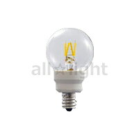 USHIO　LEDIU（レデュー）　LED電球　LEDフィラメント電球　Let　グローブ形（ボール電球形）　クリア　100V　1．8W　2700K　電球色　小型電球10W形相当　E12口金　G40(外径40mm)　50lm　調光対応　LDG2LGE12D8274