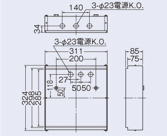 東芝 LED誘導灯用 点滅形用 壁埋込BOX BOX20671X ※受注生産品