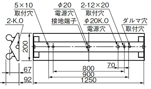 三菱 逆富士直管形LED照明器具 防雨・防湿タイプ MILIE(ミライエ) Lファインeco FLR40形×2 100〜242V 白色 高出力3500lm×2 初期照度補正タイプ(ランプ付) ELLYWV4012AAHJ+LDL40TW2735G3 ※受注生産品