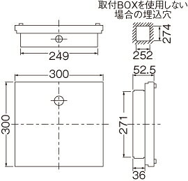 東芝 LED誘導灯 一般形 防湿・防雨形 壁埋込形 B級 20B形 片面灯 個別制御方式自動点検 電池内蔵形 FBK20761LS17(表示板別売) ※受注生産品 [2]