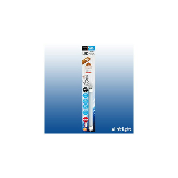 ELPA　エルパチューブ　直管LEDランプ（LED蛍光灯）　FL10形　10W蛍光灯代替品　6．1W ...