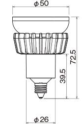 岩崎　LED電球　LEDioc（レディオック）　LEDアイランプ　ハロゲン電球形　φ50(50mm)7W　電球色相当　2700K　18°（中角）　JDR110V60W（100W形）相当　E11口金　850lm　LDR7LME11 3