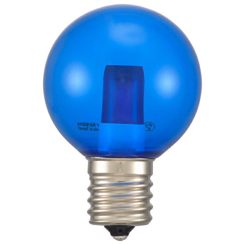 Ball - オーム電機　LED電球　LEDカラー電球　ミニボール球　装飾用　1.2W　1lm　クリア青色　G40（外径40mm）　E17　LDG1BHE1715C