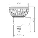 DAIKO　ダイクロハロゲン形LED電球　DECO－S50C（デコエス）　ダイクロハロゲン50W形φ50(50mm)相当　E11口金　8°（狭角）　電球色3000K　全光束390lm　本体：黒色（ブラック）　専用調光器対応　LZA92947 3