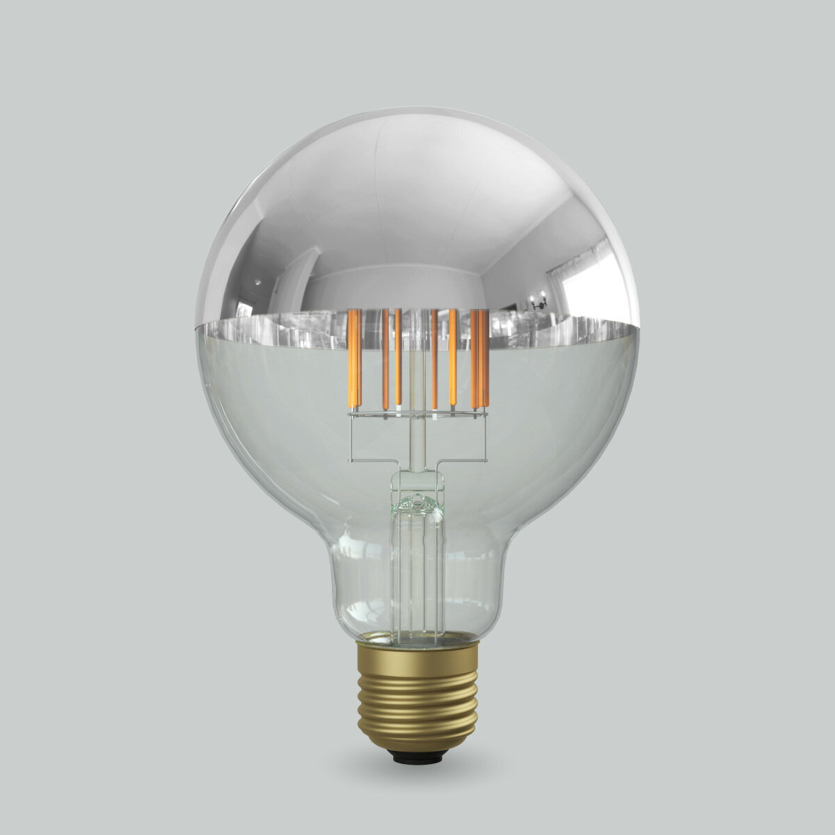 Ball - ビートソニック　OnlyOne(オンリーワン)　LED電球　ボール電球形　Ball95(ボール95 Tミラーシルバー)　G95(外径95mm)　55W形相当　電球色(2700K)　E26口金　6.0W　LDF36D