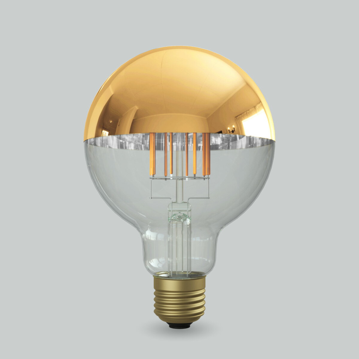 Ball - ビートソニック　OnlyOne（オンリーワン）　LED電球　ボール電球形　Ball95（ボール95 Tミラーシルバー）　G95(外径95mm)　55W形相当　電球色（2700K）　E26口金　6W　LDF37D
