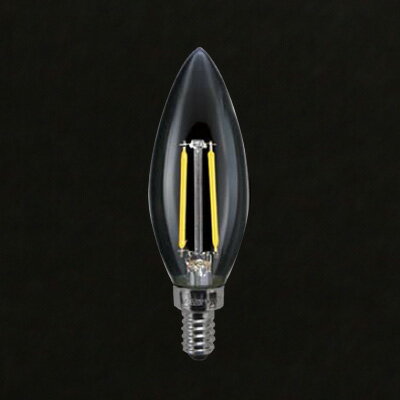 TOZAI　LED電球　シャンデリア型フィラメントLED　クリアタイプ　シャンデリア球25W形相当　深赤系電球..