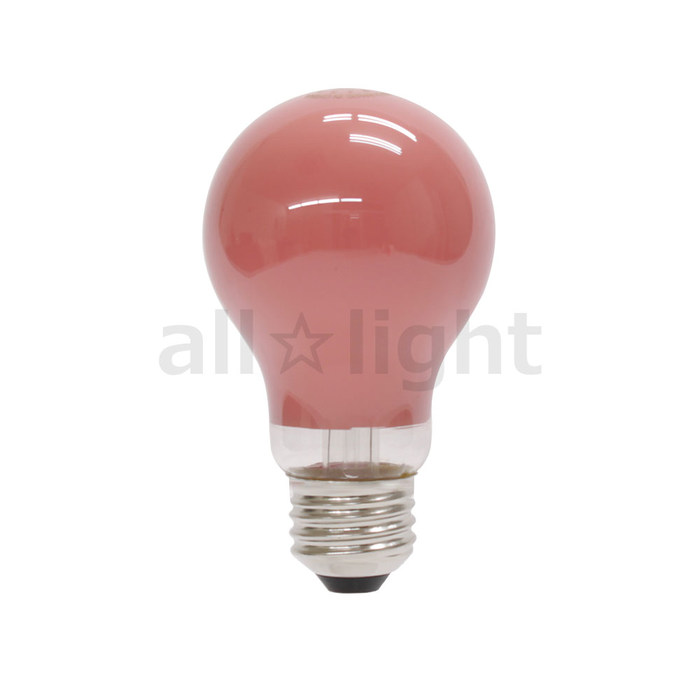 東京メタル工業　LED電球　LEDカラー電球　一般電球形　40W形相当　全方向　配光角度290°　E26口金　レッド（赤色）　LDA4RE26T2