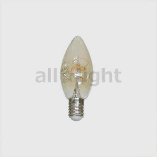 樂天商城 - ALEG　Spiral Filament LED　フィラメントLED電球　シャンデリア球形　LED用逆位相調光器に対応　40W形（40W相当）　445lm　4W　E17　電球色2200K　LDC4LA40FLD922