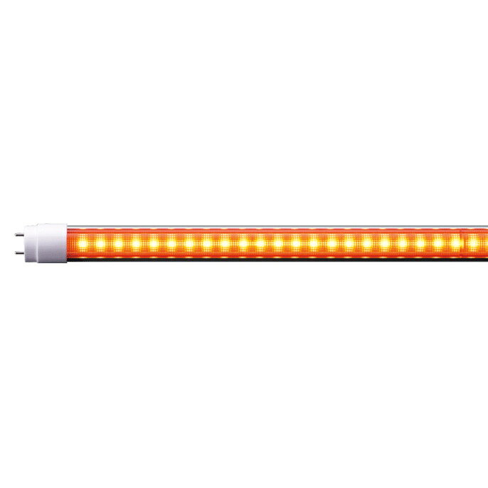 エムジー　直管LED　LED蛍光灯　EZSWITCH/イージースイッチ　LS1200U2シリーズ　40形(40W形)　オレンジ　半導体工場向け　クリーンルーム向け　G13口金　角度可変機能付き　グロー、ラピッド、インバータ、AC電源直結(両側給電)対応　LS1200DU2R ※受注生産品