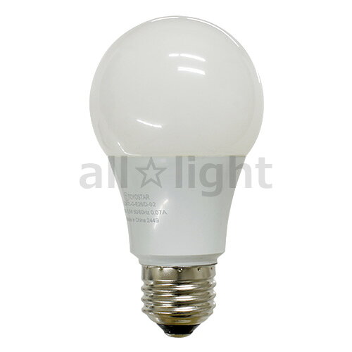 TOYOSTAR　調光対応LED電球　一般球型　広配光形　E26口金　一般電球60W形相当　6.5W　電球色相当(2700K)　810lm　LDA7LGE26D02