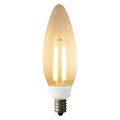 樂天商城 - ELPA　フィラメントLED電球　シャンデリア球　25W形(25W形相当)　E12　2.1W　300lm　電球色　クリア　屋内用　LDC2CLGE12F300