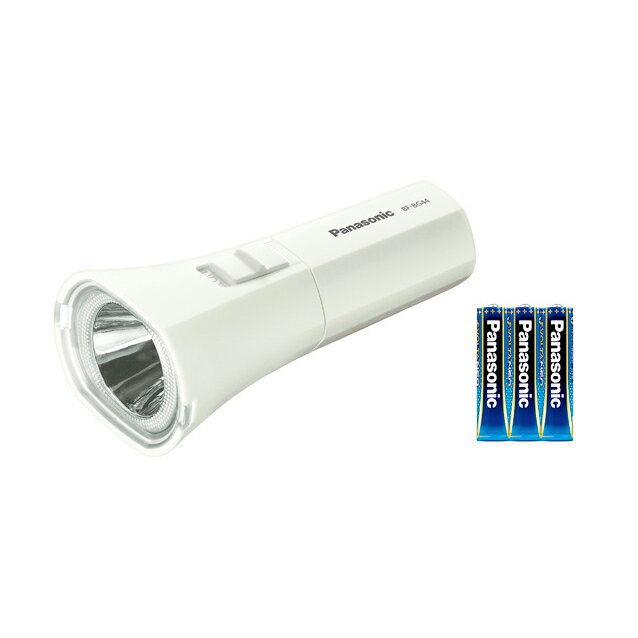 パナソニック　LEDハンディライト　乾電池エボルタNEO付き　単4形乾電池3本使用　防滴構造　BFBG44KW