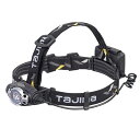 タジマ FDシリーズ LEDヘッドライトF421D ハイパワーヘッドライト IPX4 最大420lm 2m耐落下 白色高輝度LED 単3形アルカリ電池3個用(別売) シルバー LEF421D