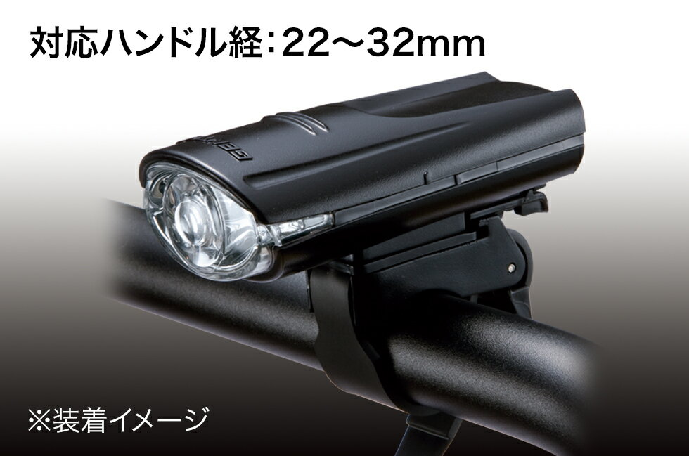 GENTOS　BLシリーズ　バイクライト　φ5mm白色LED　防滴仕様（IPX1準拠）　最大22lm　325cd　単3形アルカリ電池2個用（テスト用付属）　黒（ブラック）　BL310BK