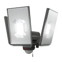 ムサシ RITEX スライド型LEDセンサーライト 100V ACコンセント式 12.5W×3灯 3750lm(最大時) 調光調色(全灯・昼白色・白色・電球色) ひもスイッチ付き IP44 屋内・屋外兼用 人感センサー 明暗センサー 防犯灯 LEDAC3050