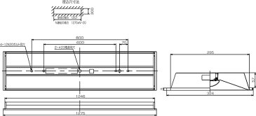 東芝 LEDベースライト TENQOO 40タイプ 埋込形下面開放W300 高演色5,200lmタイプ Hf32形×2灯 定格出力器具相当 電球色 AC100V〜242V LEDバー付き LEER43002LS9+LEEM40523LVB ※受注生産品