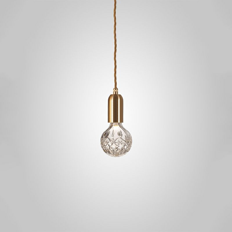 LEE BROOM　リー・ブルーム　ペンダントライト　CLEAR CRYSTAL BULB PENDANT　引掛シーリング　LED電球付き（白熱電球100W相当 電球色 E26）　BRASHED BRASS（ブラッシュドブラス）　CLEAR CRYSTAL BULB PENDANT BRASHED BRASS JP