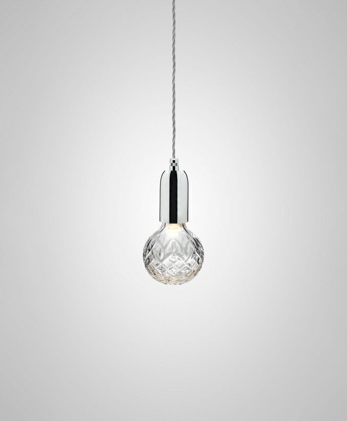 LEE BROOM リー・ブルーム ペンダントライト CLEAR CRYSTAL BULB PENDANT 天井直付 LED電球付き（白熱電球100W相当 電球色 E26） POLISHED CHROME（ポリッシュドクローム） CLEAR CRYSTAL BULB PENDANT POLISHED CHROME
