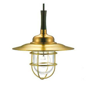 松本船舶　インサイドシリーズ　吊下リビングライト　引掛シーリング式　ゴールド（金色） クリアー塗装仕上　ランプ付　クリア電球タイプLED電球色（白熱電球40W相当）付 屋内用　E26口金　RTRLVG