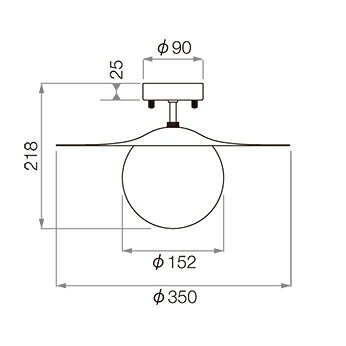MAXRAY 天井照明器具 シーリングライト Orb Plate Ceiling/オーブ プレートシーリングシリーズ マットホワイト 直付けタイプ 1灯 E17口金用(ランプ別売り) 球体 ガラスグローブ ML301540101(OP01716+OP01731) [2]