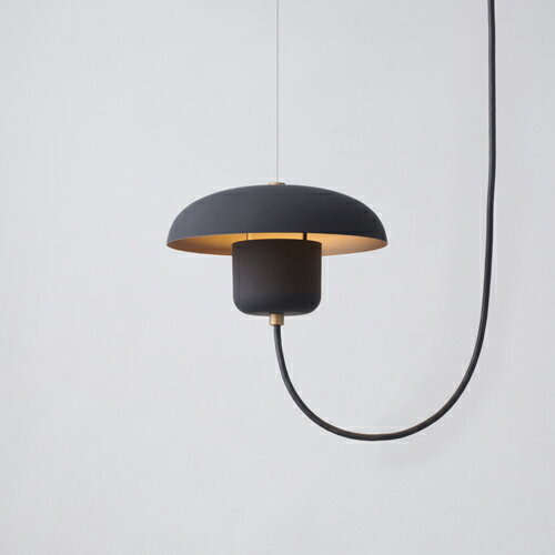Lighting - MAXRAY　吊り下げ照明器具　ペンダントライト　Lidシリーズ　φ200　ワイヤー吊り（天井ビス止め必要）　引掛けシーリング　本体色ブラック(黒)　(ランプ別売り)　MP4066502