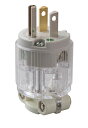 明工社 医用接地プラグ 輸出用医用接地配線器具UL・CSA登録品 5-15P 3M端子 15A 125V クリア 【10個入り】 ME2573