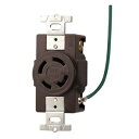 明工社 医療施設用一般配線器具 引掛埋込コンセント チョコ 接地3P 30A 250V 接地リード線付 3M端子 MH2879C1 ※受注生産品