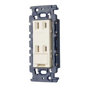 明工社　MLコンセント　MLアースターミナル付ダブルコンセント　カバー付　カセット　15A　125V　ML端子　ML1257WC