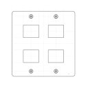 明工社 ML新金属プレート 4コ用 MLE1664
