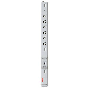 明工社　FM15Aコンセントバー　安全ブレーカ付　6コ口　15A　125V　MR7621
