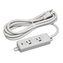 明工社 横形OA抜け止め接地タップ 2コ口 15A 125V パイロットランプ マグネット付 接地プラグ付 EM-QOCTF1m MR7902TJK1 ※受注生...