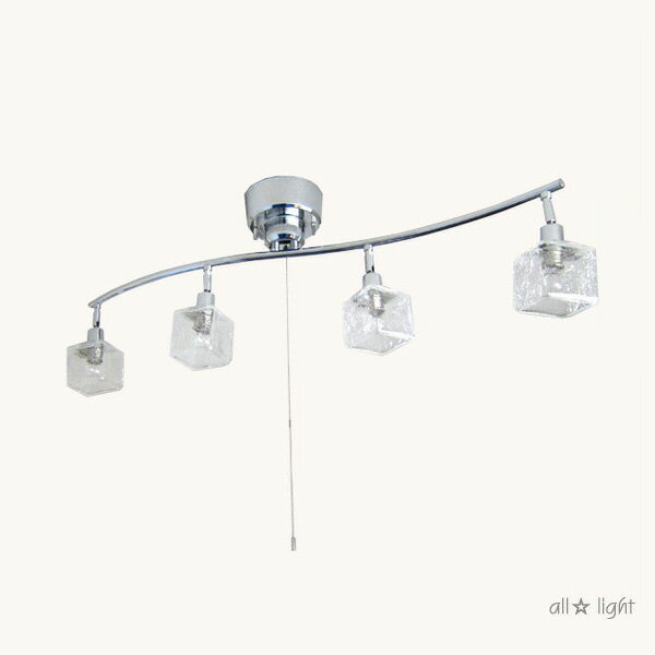 キシマ　シーリングライト　CRACK　CUBE/クラックキューブ　クリアー　 ミニクリプトンクリア　 60W×4灯　ランプ付　CC40287のサムネイル