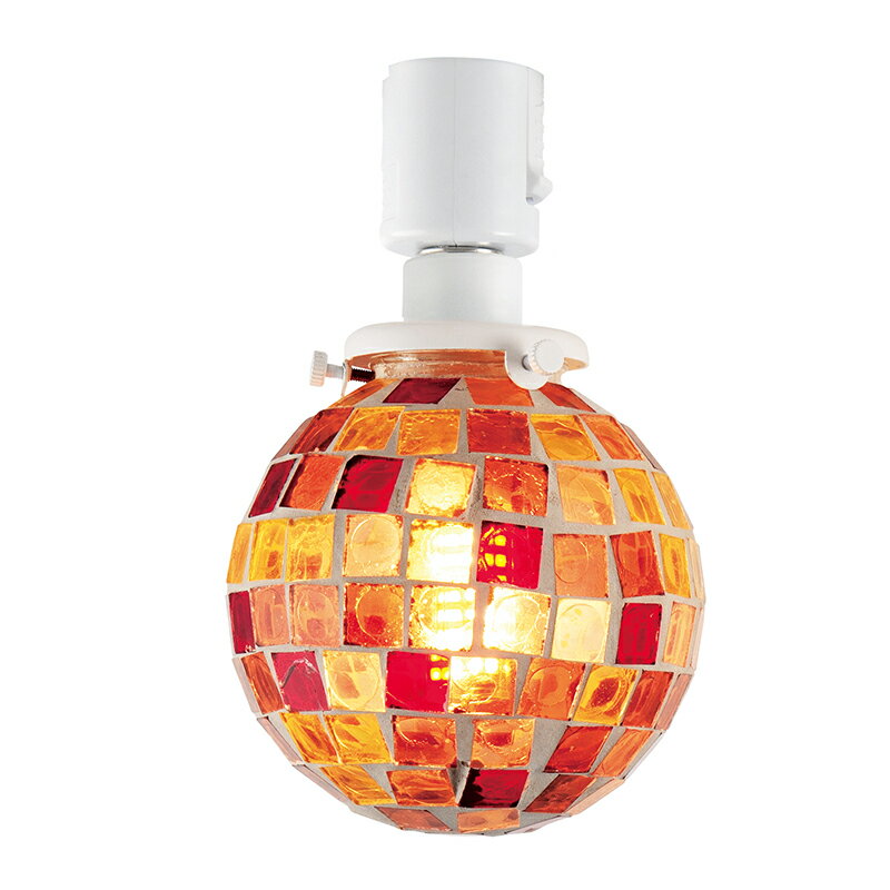 キシマ 天井照明器具 配線ダクトレール用 小型シーリングライト モザイクガラス Kaleido（カレード） Red/レッドタイプ LED（白熱電球50W形相当 電球色）×1灯（ランプ付） シンプルモダン クラシカル GEM1604