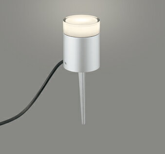 ODELIC　エクステリアライト　スポットライト　スパイクスポット　置型兼用　屋外用　防雨型　電球色　LEDランプ付き　R15高演色LED　マットシルバー色　OG264056LR