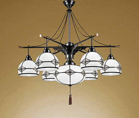 ODELIC 和風照明 ペンダントライト 直付 高演色LED 〜10畳 LEDランプ付 7灯 非調光 昼白色5000K OC125012NR