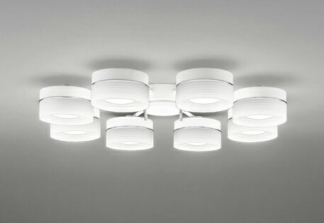 ODELIC シャンデリア 簡易取付A 引掛シーリング 高演色LED ～10畳 LEDランプ付 8灯 非調光 昼白色5000K マットホワイト OC257170NR