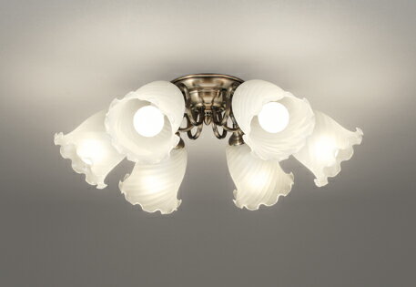 ODELIC　シャンデリア　簡易取付A　引掛シーリング　高演色LED　〜8畳　LEDランプ付　6灯　非調光　電球色2700K　OC257271LR