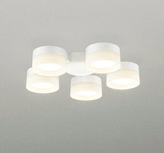 ODELIC　シーリングファン　灯具　乳白セードタイプ・5灯　〜6畳　高演色LED　電球色2700K　ファン本体別売　オフホワイト　WF298LR