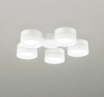 ODELIC　シーリングファン　灯具　乳白セードタイプ・5灯　〜6畳　高演色LED　昼白色5000K　ファン本体別売　オフホワイト　WF298NR