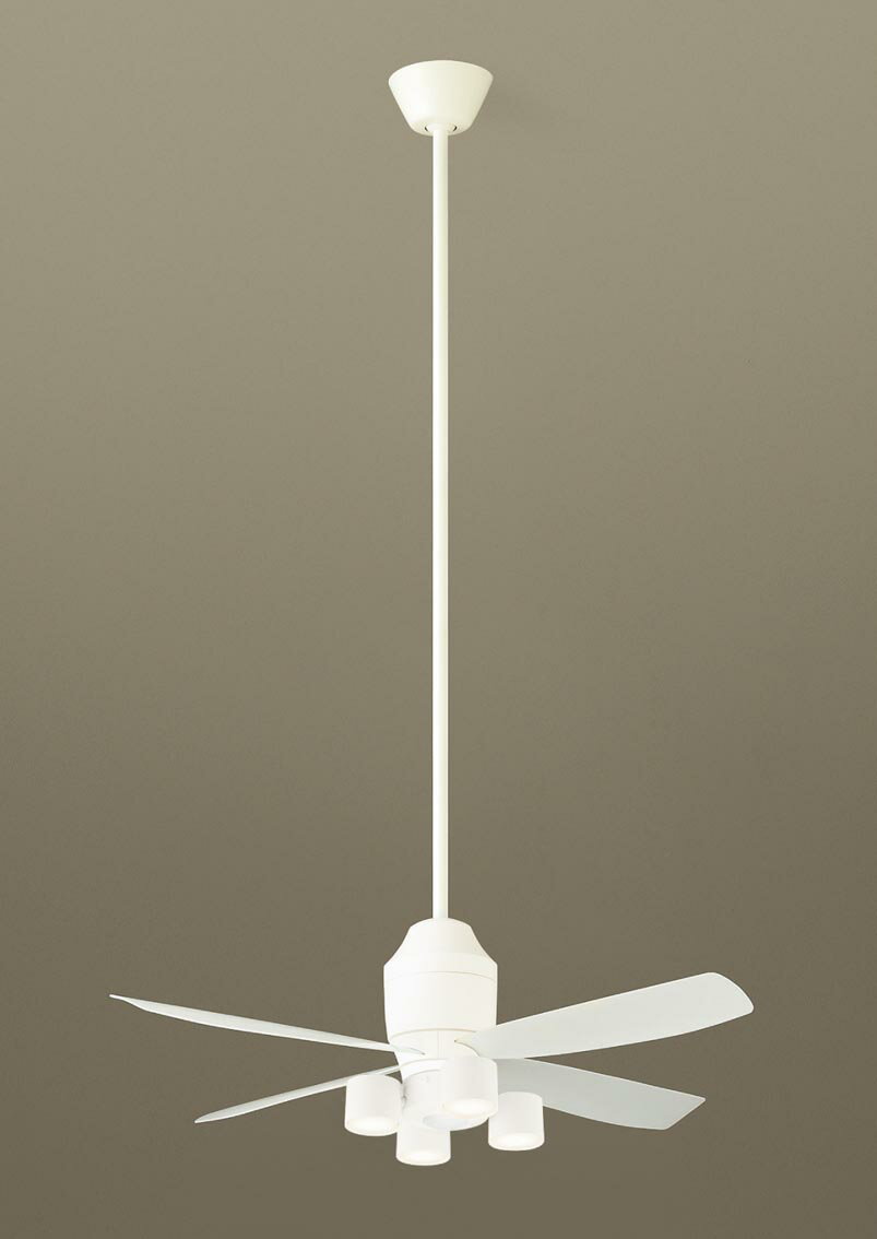 パナソニック シーリングファン 天井吊下型 直付ボルト取付専用 DCモータータイプ 電球色 60形電球4灯器具相当(ランプ付) 風量4段切替 リモコン付 XS7...