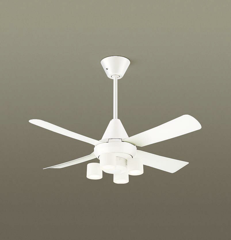 パナソニック シーリングファン 天井吊下型 直付ボルト取付専用 ACモータータイプ 電球色 60形電球4灯器具相当(ランプ付) 風量4段切替 リモコン付 XS9...