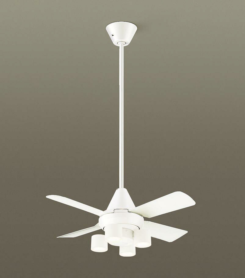 パナソニック シーリングファン 天井吊下型 直付ボルト取付専用 ACモータータイプ 電球色 60形電球4灯器具相当(ランプ付) 風量4段切替 リモコン付 XS9...