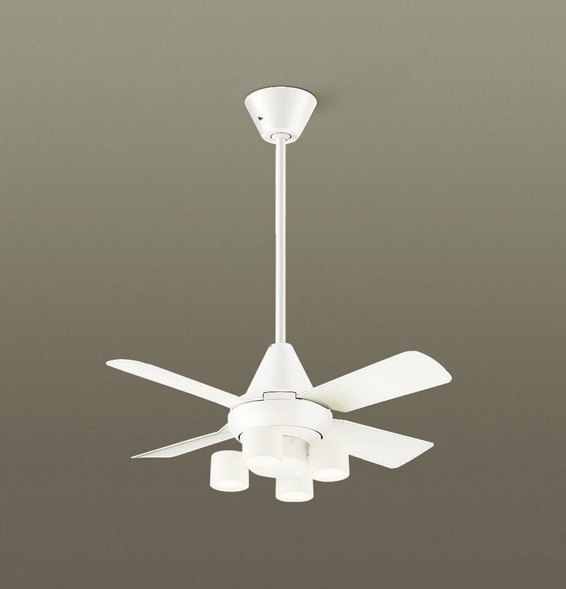 パナソニック シーリングファン 天井吊下型 直付ボルト取付専用 ACモータータイプ 電球色 60形電球4灯器具相当(ランプ付) 風量4段切替 リモコン付 XS9...