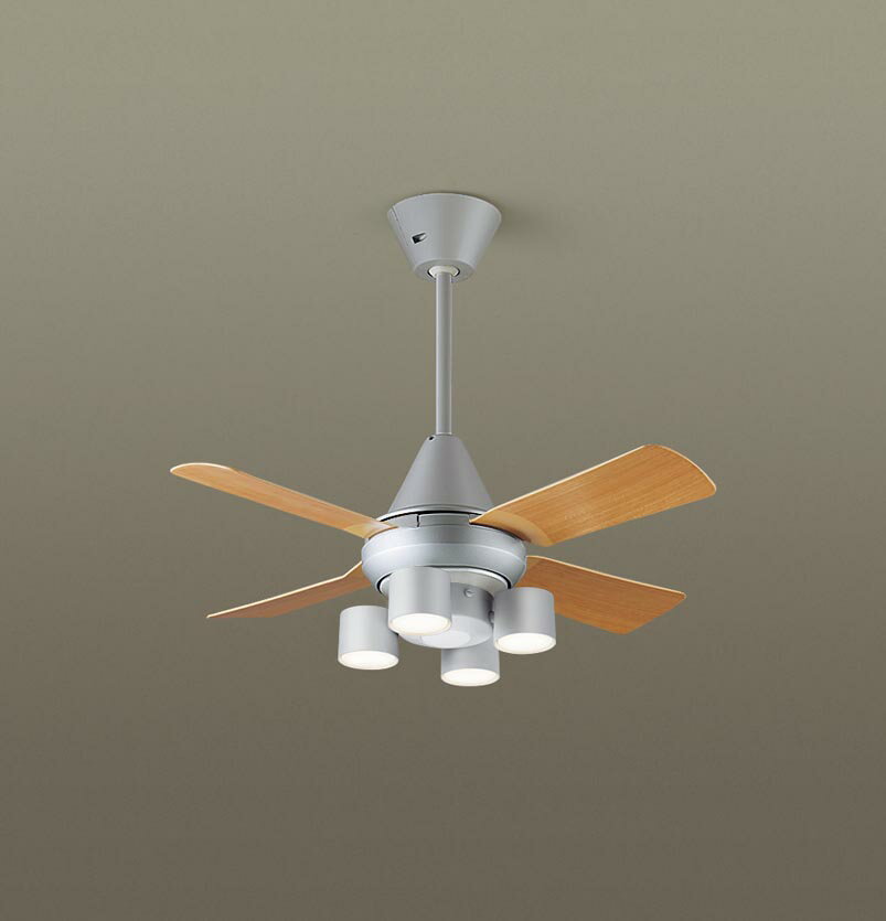 パナソニック シーリングファン 天井吊下型 直付ボルト取付専用 ACモータータイプ 電球色 60形電球4灯器具相当(ランプ付) 風量4段切替 リモコン付 XS9...