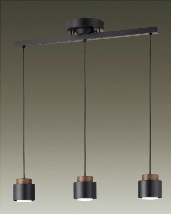 Vaulted Ceiling - DAIKO　LED照明器具　天井照明　ペンダントライト　6．9W（GX53口金）×3灯　電球色　(ランプ付)　クイック取付式　～4．5畳用　黒　DXL81407