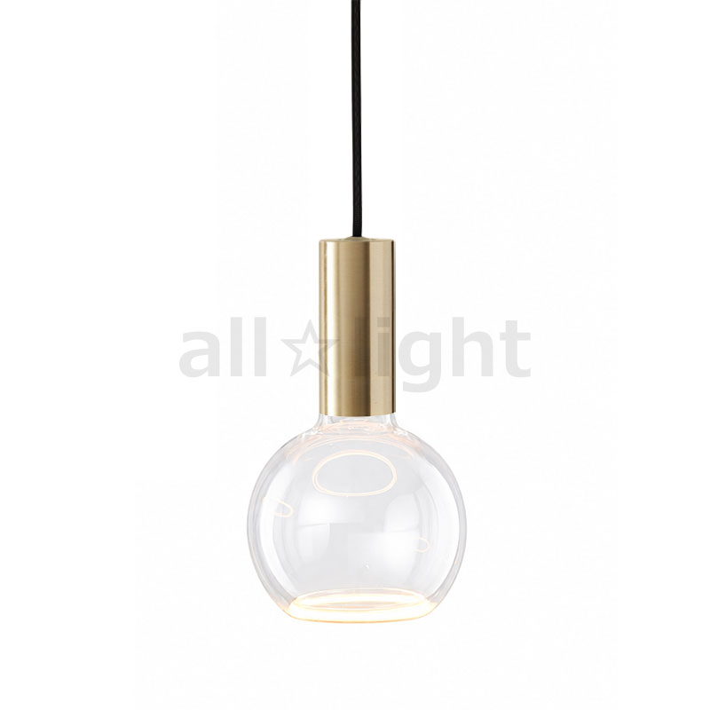 well lit　ウェルリット　ペンダントライト+LEDランプセット　SPIN PENDANT+AZURE　調光　引掛シーリング　全光束400lm　6W　電球色2200K　本体:BRASS/ブラス　LEDランプ:AZURE ORB　SPINPENDANTBRASS+AZUREORB
