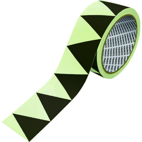 トラスコ　高輝度蓄光ギザギザラインテープ　50m×10m　GZCLT5010YB