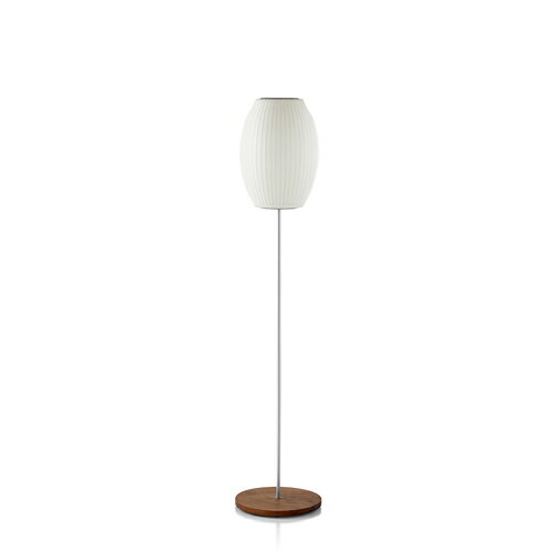 Other - ロイヤルファニチャー　HermanMiller（ハーマンミラー）　NELSON BUBBLE LAMP(ネルソン・バブルランプ)　NELSON CIGAR LOTUS FLOOR S WALNUT　フロアスタンド　フットスイッチ付き　ランプ別売(E26 100W×1)　ホワイト　BCIGARLOTUSFLOORSFWAL